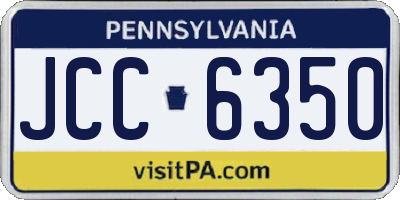 PA license plate JCC6350