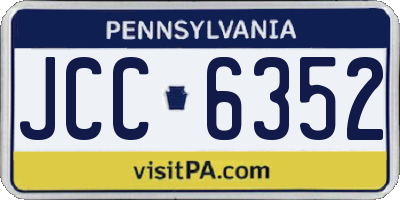 PA license plate JCC6352
