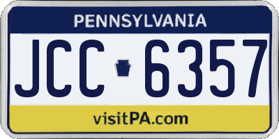 PA license plate JCC6357
