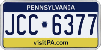 PA license plate JCC6377