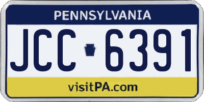 PA license plate JCC6391