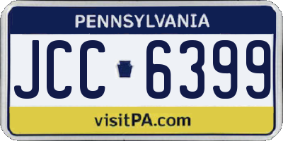 PA license plate JCC6399