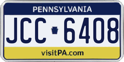 PA license plate JCC6408