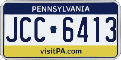 PA license plate JCC6413