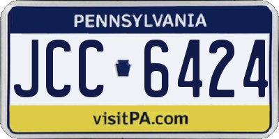 PA license plate JCC6424