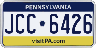 PA license plate JCC6426