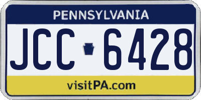 PA license plate JCC6428