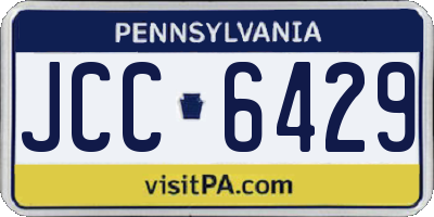 PA license plate JCC6429