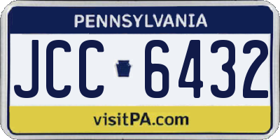 PA license plate JCC6432