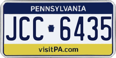 PA license plate JCC6435