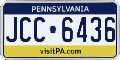 PA license plate JCC6436