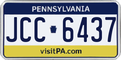 PA license plate JCC6437