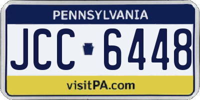 PA license plate JCC6448