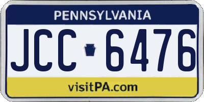 PA license plate JCC6476