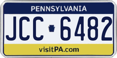 PA license plate JCC6482