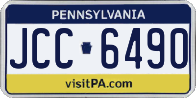 PA license plate JCC6490