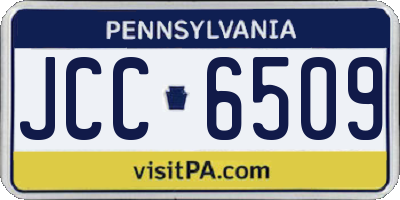 PA license plate JCC6509