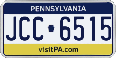 PA license plate JCC6515