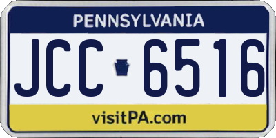 PA license plate JCC6516