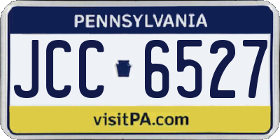 PA license plate JCC6527