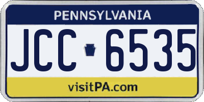PA license plate JCC6535
