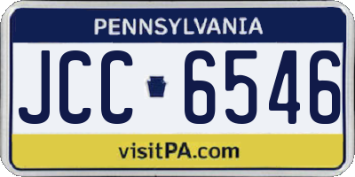 PA license plate JCC6546