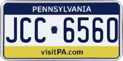 PA license plate JCC6560