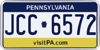 PA license plate JCC6572