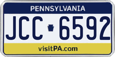 PA license plate JCC6592