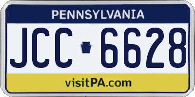PA license plate JCC6628