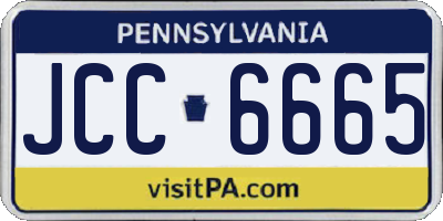 PA license plate JCC6665