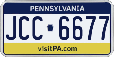 PA license plate JCC6677