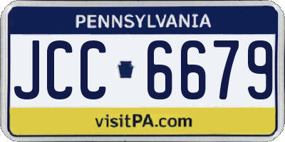 PA license plate JCC6679