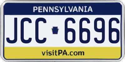 PA license plate JCC6696