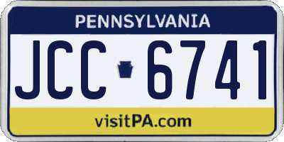 PA license plate JCC6741