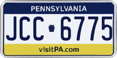 PA license plate JCC6775