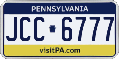 PA license plate JCC6777