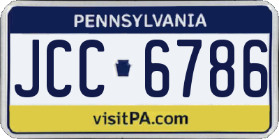 PA license plate JCC6786