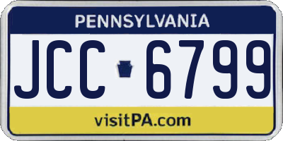 PA license plate JCC6799
