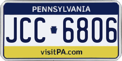 PA license plate JCC6806