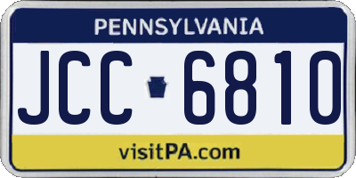 PA license plate JCC6810