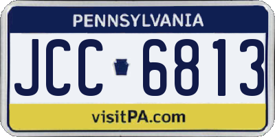PA license plate JCC6813