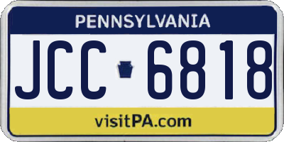 PA license plate JCC6818