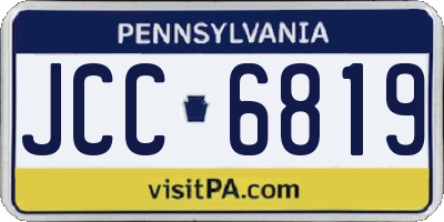 PA license plate JCC6819