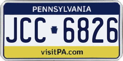 PA license plate JCC6826
