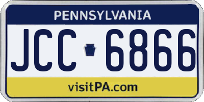 PA license plate JCC6866