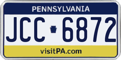 PA license plate JCC6872