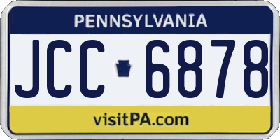 PA license plate JCC6878