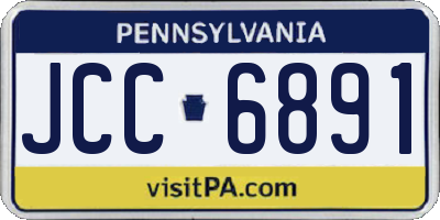 PA license plate JCC6891