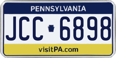 PA license plate JCC6898